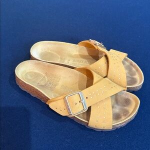 Birkenstock Women's Tan Studded Cross-Strap Sandals